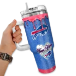 custom buffalo bills heart helmet motif blue curved tumbler best selling.webp