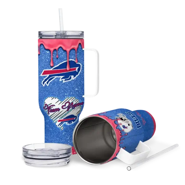 custom buffalo bills heart helmet motif blue curved tumbler high quality.webp