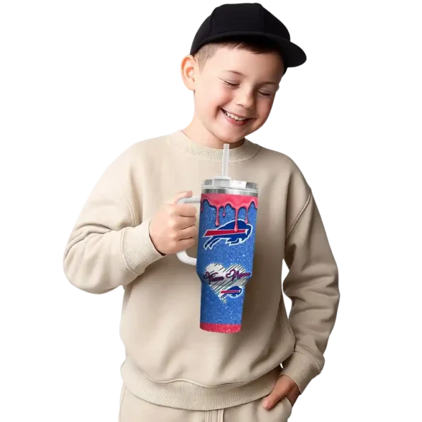 custom buffalo bills heart helmet motif blue curved tumbler latest model.webp