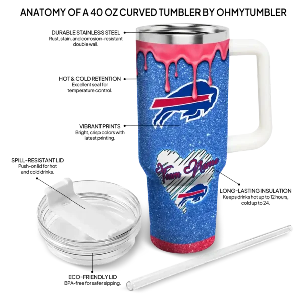custom buffalo bills heart helmet motif blue curved tumbler new arrival.webp