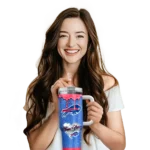 custom buffalo bills heart helmet motif blue curved tumbler best selling.webp