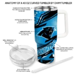 custom carolina panthers abstract paths blue curved tumbler best selling.webp