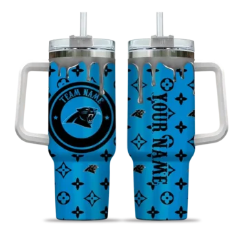 custom carolina panthers bullseye drips blue curved tumbler best selling.webp