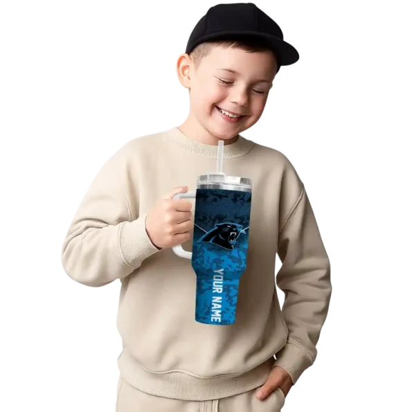 custom carolina panthers chevron stripe blue curved tumbler latest model.webp