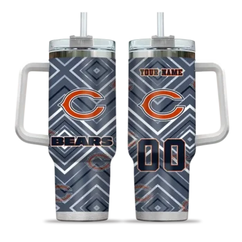 custom chicago bears bold diamonds blue curved tumbler best selling.webp