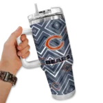 custom chicago bears bold diamonds blue curved tumbler best selling.webp