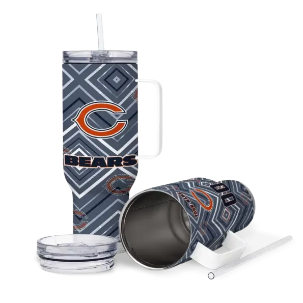 custom chicago bears bold diamonds blue curved tumbler high quality.webp