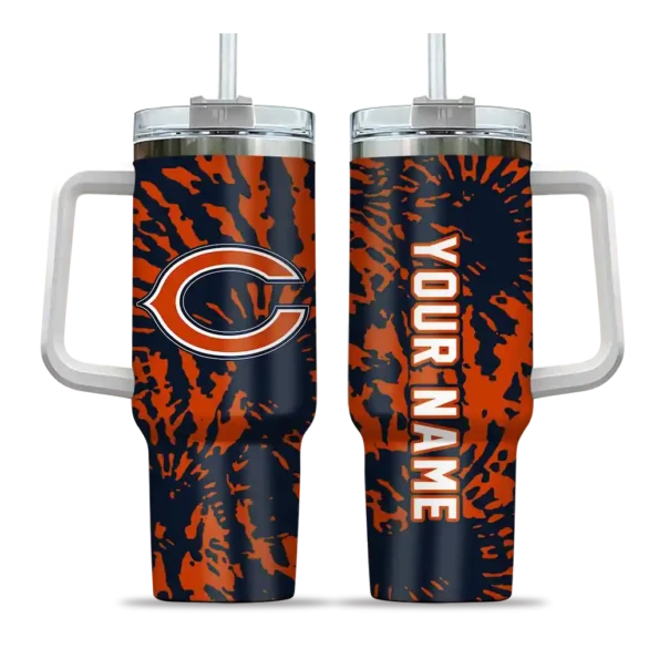 custom chicago bears burst swirl blue curved tumbler best selling.webp