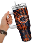 custom chicago bears burst swirl blue curved tumbler best selling.webp