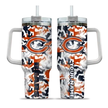 custom chicago bears camo mashup blue white curved tumbler best selling.webp