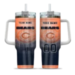 custom chicago bears gradient dots blue curved tumbler best selling.webp