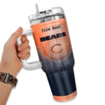 custom chicago bears gradient dots blue curved tumbler best selling.webp