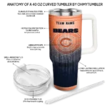 custom chicago bears gradient dots blue curved tumbler best selling.webp