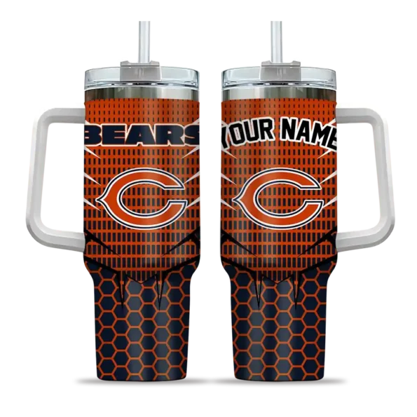 custom chicago bears hex texture blue curved tumbler best selling.webp