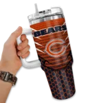 custom chicago bears hex texture blue curved tumbler best selling.webp