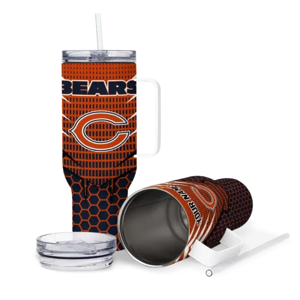 custom chicago bears hex texture blue curved tumbler high quality.webp