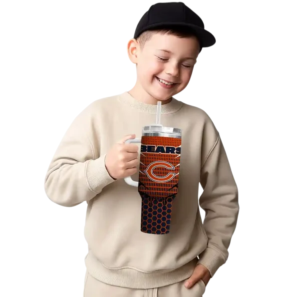 custom chicago bears hex texture blue curved tumbler latest model.webp