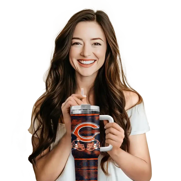 custom chicago bears honey streaks blue curved tumbler premium grade.webp