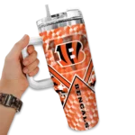 custom cincinnati bengals chevron angle orange curved tumbler best selling.webp