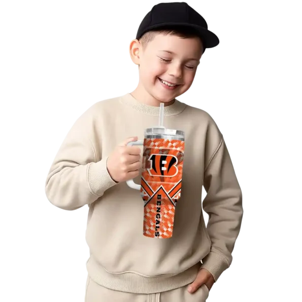 custom cincinnati bengals chevron angle orange curved tumbler latest model.webp