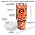 custom cincinnati bengals chevron angle orange curved tumbler best selling.webp