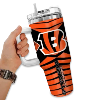 custom cincinnati bengals chevron layers orange curved tumbler fashion forward.webp