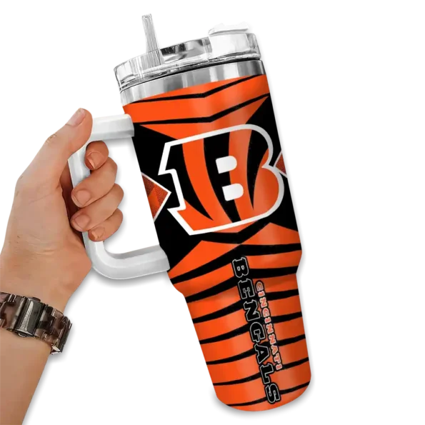 custom cincinnati bengals chevron layers orange curved tumbler fashion forward.webp