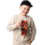 custom cincinnati bengals claw cut orange black curved tumbler best selling.webp