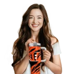 custom cincinnati bengals claw cut orange black curved tumbler best selling.webp