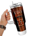 custom cincinnati bengals hexagon armor orange curved tumbler best selling.webp