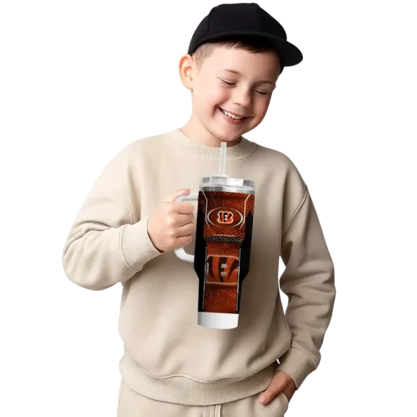 custom cincinnati bengals hexagon armor orange curved tumbler latest model.webp