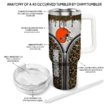 custom cleveland browns leopard zipper brown curved tumbler best selling.webp