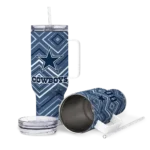 custom dallas cowboys bold diamonds blue curved tumbler best selling.webp