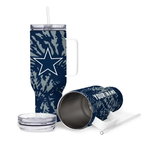 custom dallas cowboys burst swirl blue curved tumbler high quality.webp