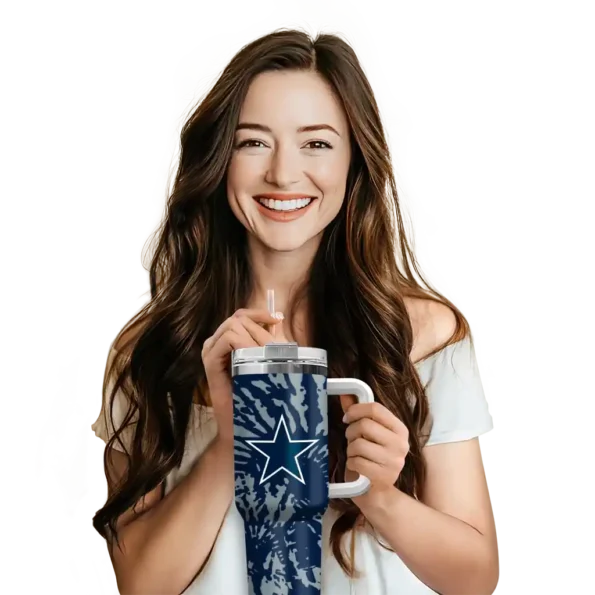 custom dallas cowboys burst swirl blue curved tumbler premium grade.webp