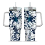 custom dallas cowboys camo mashup blue white curved tumbler best selling.webp