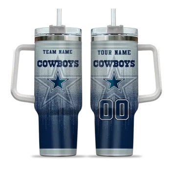 custom dallas cowboys gradient dots blue curved tumbler best selling.webp