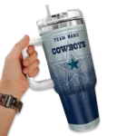 custom dallas cowboys gradient dots blue curved tumbler best selling.webp