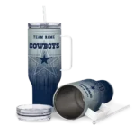 custom dallas cowboys gradient dots blue curved tumbler best selling.webp