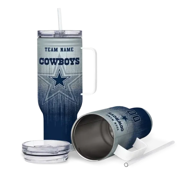 custom dallas cowboys gradient dots blue curved tumbler high quality.webp