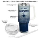 custom dallas cowboys gradient dots blue curved tumbler best selling.webp
