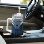 custom dallas cowboys hex texture blue curved tumbler best selling.webp