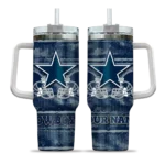 custom dallas cowboys honey streaks blue curved tumbler best selling.webp