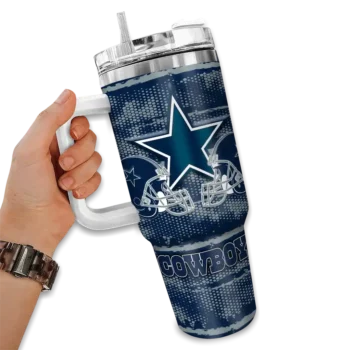custom dallas cowboys honey streaks blue curved tumbler fashion forward.webp