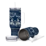 custom dallas cowboys honey streaks blue curved tumbler best selling.webp