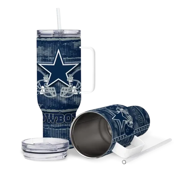 custom dallas cowboys honey streaks blue curved tumbler high quality.webp