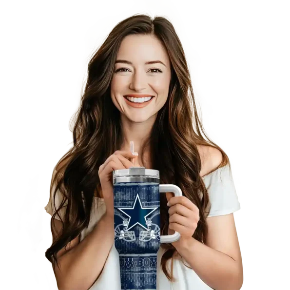 custom dallas cowboys honey streaks blue curved tumbler premium grade.webp