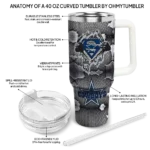 custom dallas cowboys superman shield blue gray curved tumbler best selling.webp