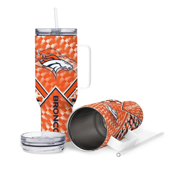 custom denver broncos chevron angle orange curved tumbler high quality.webp