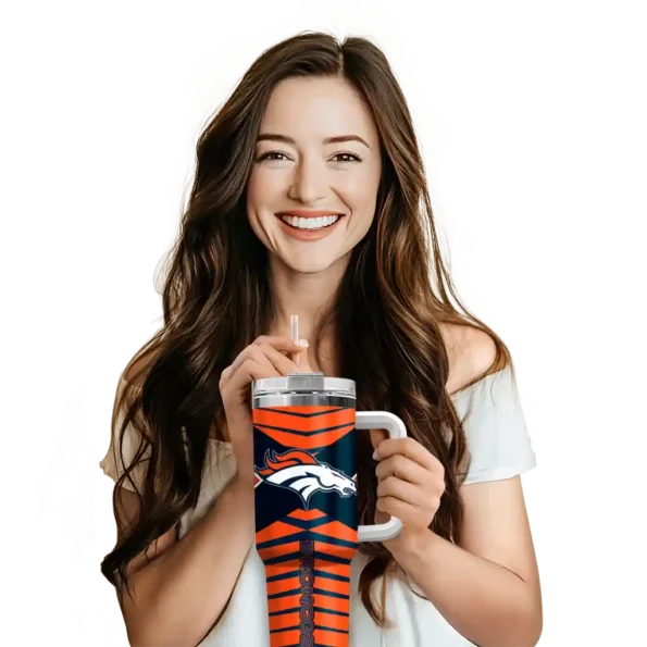 custom denver broncos chevron layers orange curved tumbler premium grade.webp